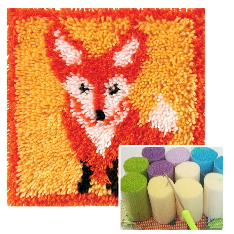 

Creative Carpet Latch Hook Rug Kit DIY Craft Segment Embroidery Practical Embroidered Material Package For Carpet Sofa Cushion