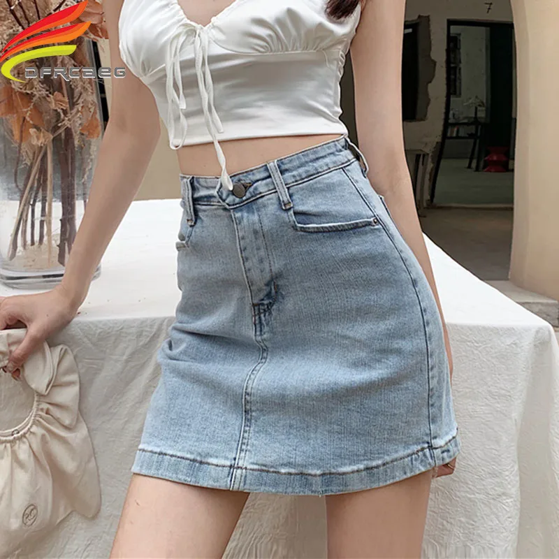 Summer A Line Mini Denim Skirt Women With Lining 2020 New Arrival Blue Or Black High Stretch Casual Korean Jean Skirts Womens
Summer A Line Mini Denim Skirt Women With Lining 2020 New Arrival Blue Or Black High Stretch Casual Korean Jean Skirts Womens