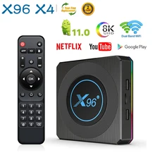 X96 X4 Android TV Box 4G 64GB/32GB x96x4 Smart TV Box with Bluetooth Wifi 5G Amlogic S905x4 Netflix Media Player Set Top Box
X96 X4 Android TV Box 4G 64GB/32GB x96x4 Smart TV Box with Bluetooth Wifi 5G Amlogic S905x4 Netflix Media Player Set Top Box