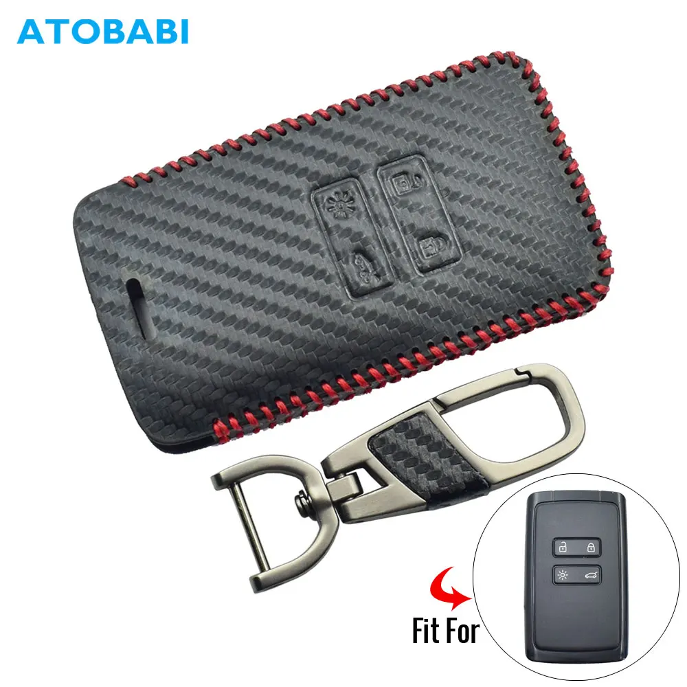 Carbon Leather Car Key Case For 2016 Renault Koleos Kadjar 2017 Megane 4 Buttons Smart Remote Fob Cover Keychain Protector Bag
Carbon Leather Car Key Case For 2016 Renault Koleos Kadjar 2017 Megane 4 Buttons Smart Remote Fob Cover Keychain Protector Bag