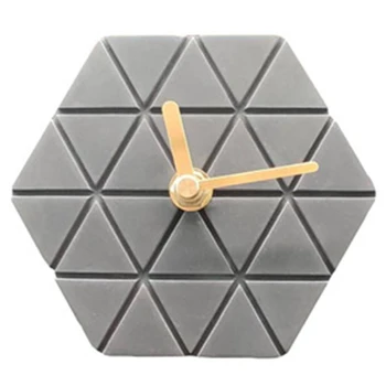 Cement Clock Mute Bedside Table Creative Clock Simple Personality Student Bedroom Decoration Table Clock - Black 
Cement Clock Mute Bedside Table Creative Clock Simple Personality Student Bedroom Decoration Table Clock - Black