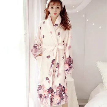 Sexy Nightwear Flannel Robe Sets Bathrobe Warm Female Dressing Gown Female Winter Warm Sleepwear Women's Home Robe Coat Robe
Sexy Nightwear Flannel Robe Sets Bathrobe Warm Female Dressing Gown Female Winter Warm Sleepwear Women's Home Robe Coat Robe