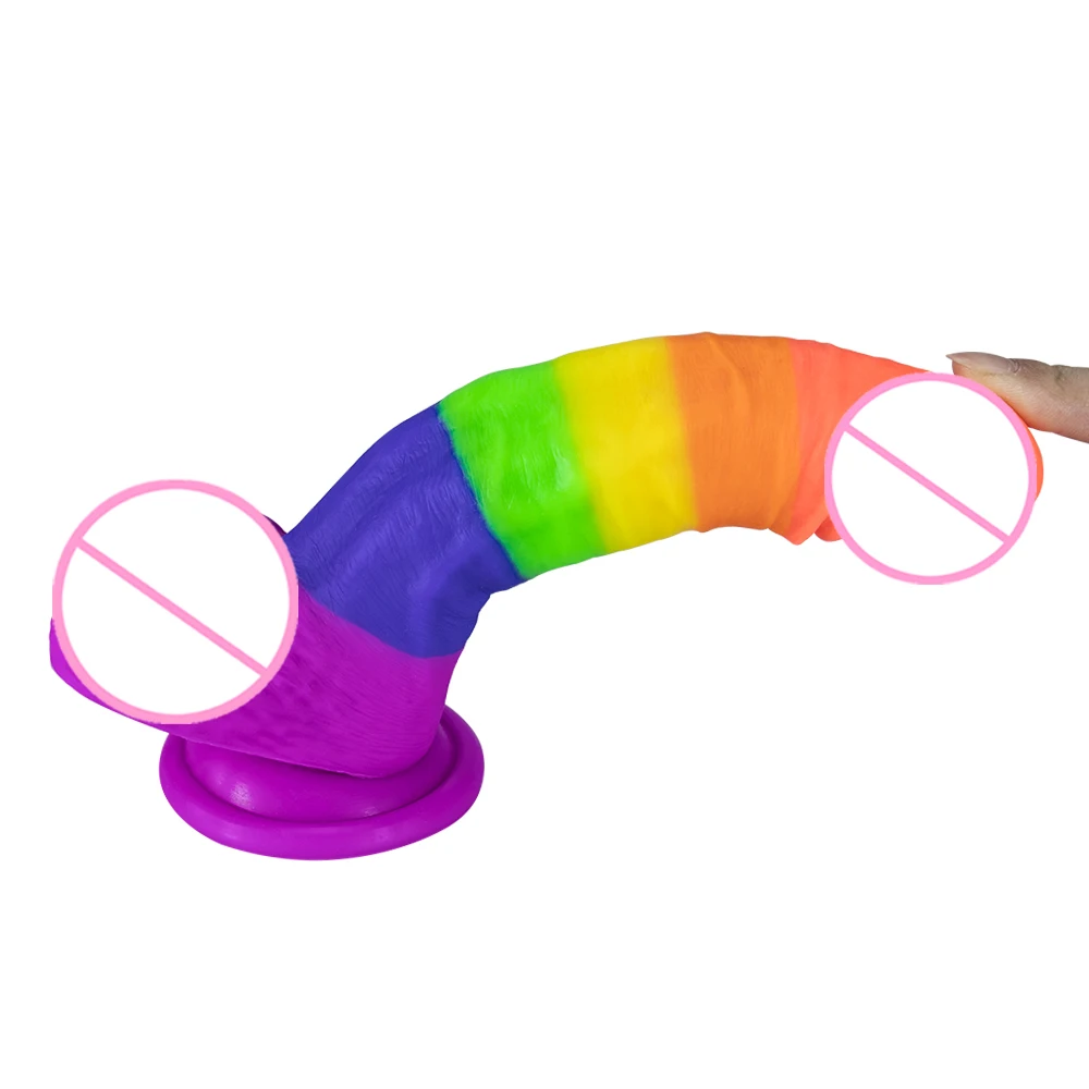 Super Realistic Silicone Rainbow Dildo Huge Anal Penis Gode Suction Cup Sextoys Female Masturbation Faloimitator Products Dick Super Realistic Silicone Rainbow Dildo Huge Anal Penis Gode Suction Cup Sextoys Female Masturbation Faloimitator Products Dick