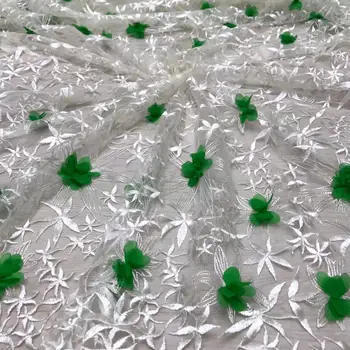 5 Yards 3D Flower Applique African French Net Lace Fabrics Green Design Indian Noble Women Bride Dresses Sewing Tulle Material
5 Yards 3D Flower Applique African French Net Lace Fabrics Green Design Indian Noble Women Bride Dresses Sewing Tulle Material