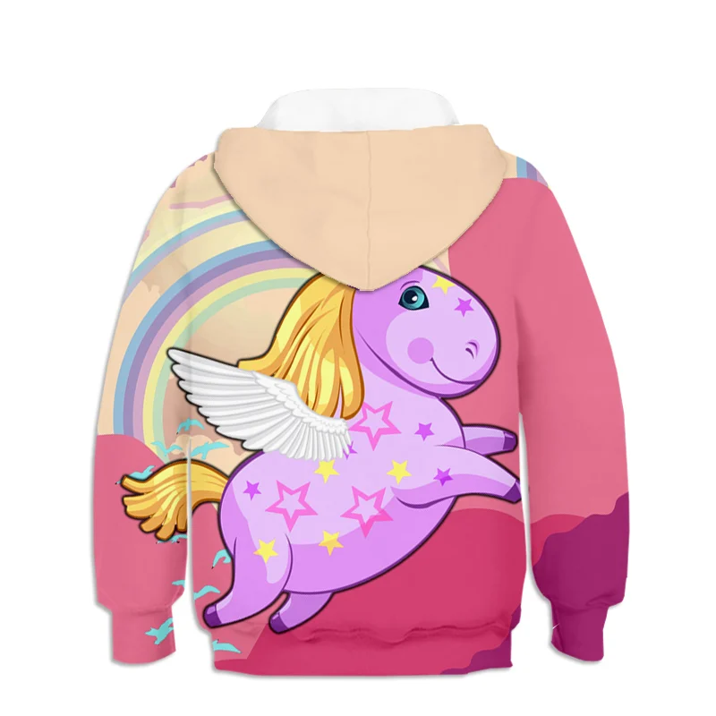 Unicorn 3D Printed Cartoon Hoodie Pullover Unicorn 3D Printed Cartoon Hoodie Pullover