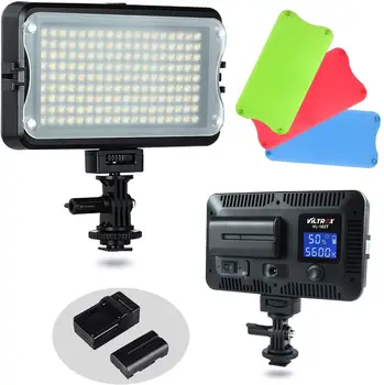 Viltrox VL-162T Camera LED Video Studio Light LCD Panel 3300K-5600K Bi-Color Dimmable +Battery+Charger for Canon Nikon Sony DSLR
Viltrox VL-162T Camera LED Video Studio Light LCD Panel 3300K-5600K Bi-Color Dimmable +Battery+Charger for Canon Nikon Sony DSLR