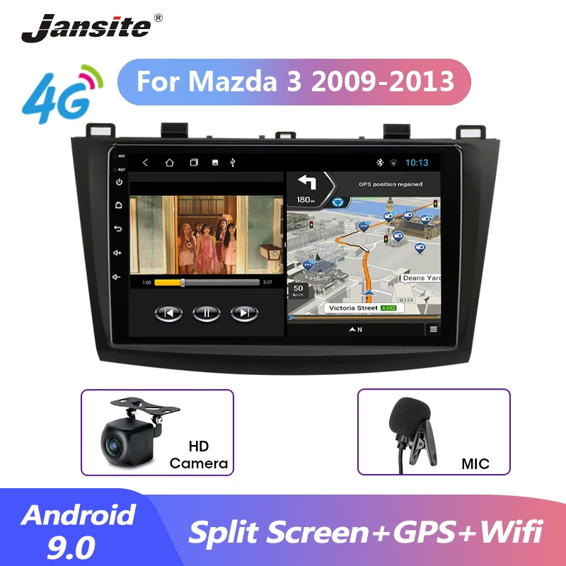 Jansite 9" Car Radio Android 9.0 For Mazda 3 2009-2013 Split Screen Multimidia Video Player Navigation GPS 2+32GB 2 din android
Jansite 9" Car Radio Android 9.0 For Mazda 3 2009-2013 Split Screen Multimidia Video Player Navigation GPS 2+32GB 2 din android