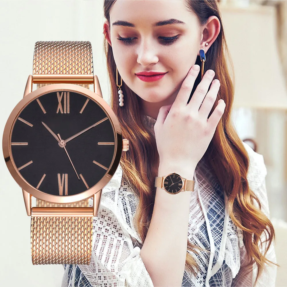 

Ladies Watch Rose Gold Women's Casual Quartz Silicone strap Band Watch Analog Wrist Watch Birthday Gift reloj mujer z28