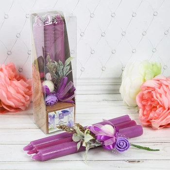 Set of candles high with flowers "you are beautiful"
Set of candles high with flowers "you are beautiful"