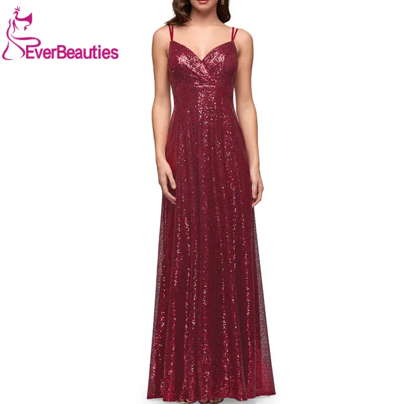 Sequins Bridesmaid Dresses Long 2020 Spaghetti Straps V-Neck Wedding Party Dress A-Line Vestito Da Festa Di Nozze
Sequins Bridesmaid Dresses Long 2020 Spaghetti Straps V-Neck Wedding Party Dress A-Line Vestito Da Festa Di Nozze