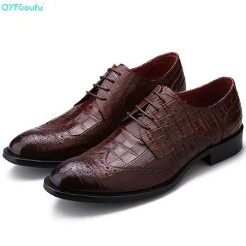 QYFCIOUFU Brand Mens Dress Shoes Genuine Cow Leather High Quality Carved Brogue Italian Shoes Men Formal Business Wedding Shoes
QYFCIOUFU Brand Mens Dress Shoes Genuine Cow Leather High Quality Carved Brogue Italian Shoes Men Formal Business Wedding Shoes