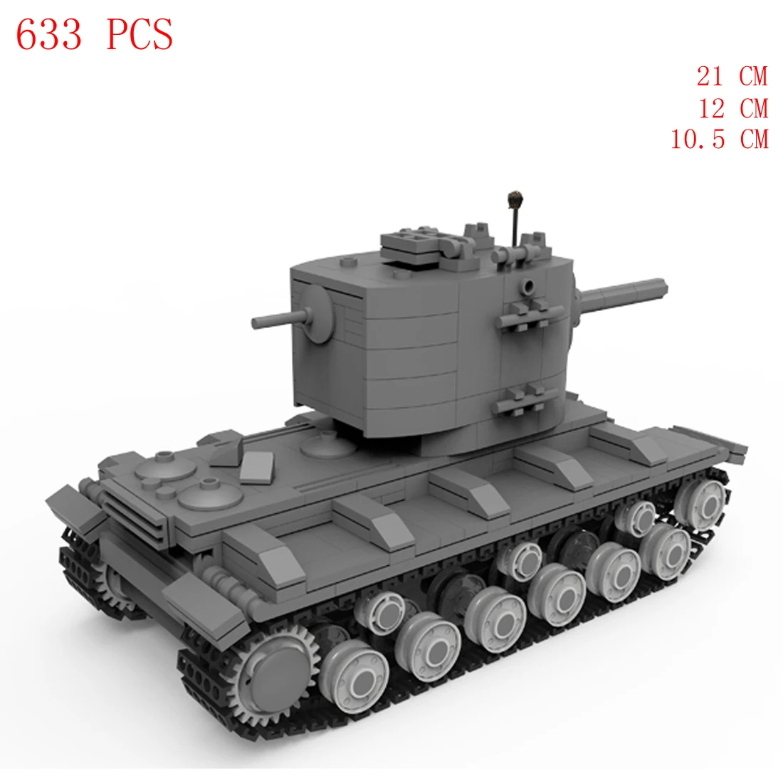 

hot military WWII Soviet Army technical KV-2 Heavy Panzer tank vehicles self defense war Building Blocks weapons brick toys gift