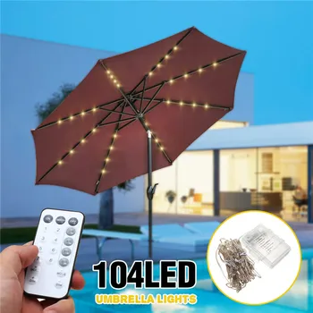 Battery Powered Patio Umbrella 104 LED Fairy Holiday String Light With 8 Modes Button Switch
Battery Powered Patio Umbrella 104 LED Fairy Holiday String Light With 8 Modes Button Switch