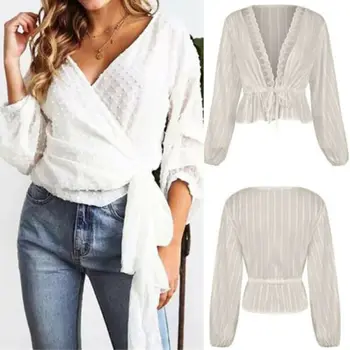 Pudcoco New Summer Women Shirt Boho Lace Tee Deep V-Neck Long Sleeve Shirts Top Blouse
Pudcoco New Summer Women Shirt Boho Lace Tee Deep V-Neck Long Sleeve Shirts Top Blouse