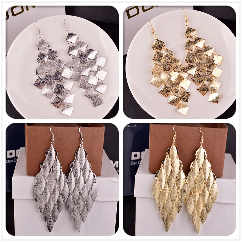 Dangle Long Earrings For Women Fashion Frosted Sequins Perfect Bijouterie Assembly Metal Big Earring Birthday Party, Christmas Present
Dangle Long Earrings For Women Fashion Frosted Sequins Perfect Bijouterie Assembly Metal Big Earring Birthday Party, Christmas Present