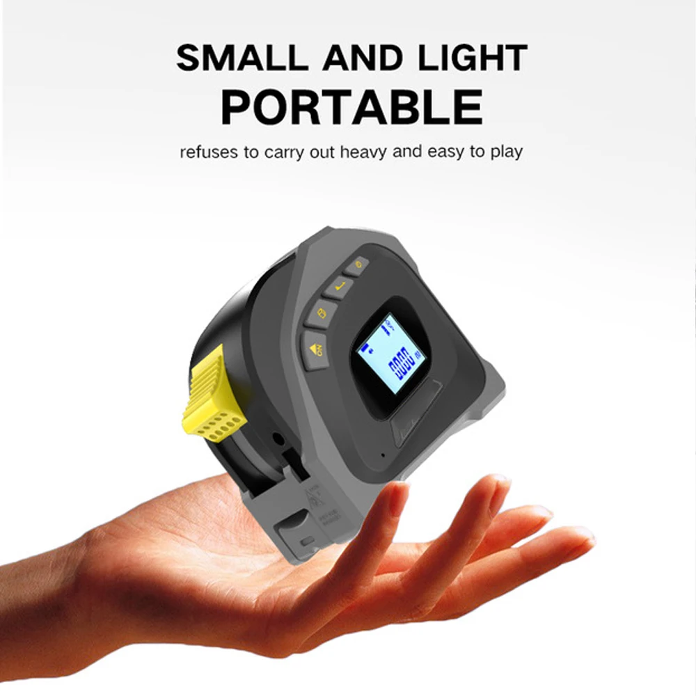 3-In-1 40M Laser Measuring Tape Distance Rangefinder Retractable Digital Electronic Tape Measure Multifunction Tool
3-In-1 40M Laser Measuring Tape Distance Rangefinder Retractable Digital Electronic Tape Measure Multifunction Tool