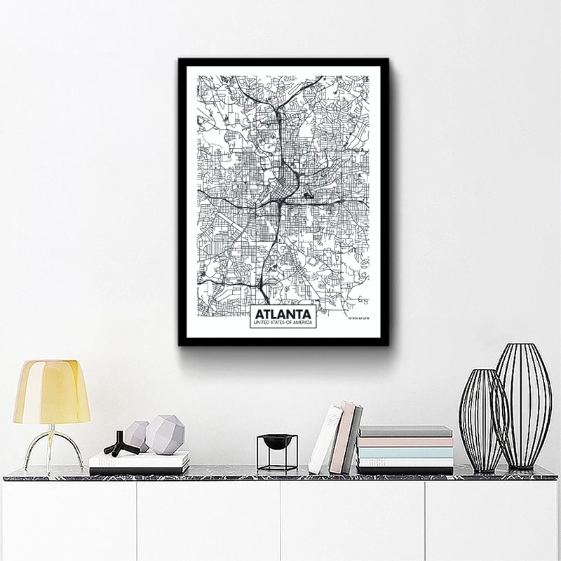 City map Atlanta Print