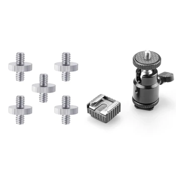 5 Pieces Metal Threaded Screw Adapter Tripod Screw Converter & 1x Lcd Monitor Adapter with Hot Shoe Cold Shoe Base
5 Pieces Metal Threaded Screw Adapter Tripod Screw Converter & 1x Lcd Monitor Adapter with Hot Shoe Cold Shoe Base