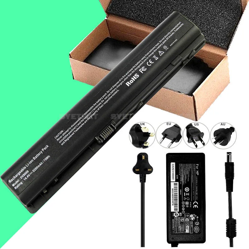 5200mAh Laptop Charger/battery for HP pavilion DV9000 DV9600 DV9700 DV9900 448007-001 EV087AA EX942AA
5200mAh Laptop Charger/battery for HP pavilion DV9000 DV9600 DV9700 DV9900 448007-001 EV087AA EX942AA