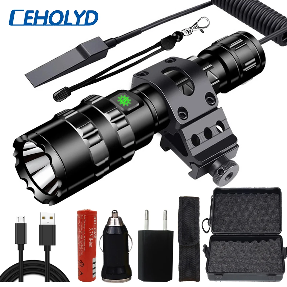 65000Lums Professional Tactical LED Flashlight torch for Hunting Night Scout Set L2 Fish Light USB Rechargeable Waterproof
65000Lums Professional Tactical LED Flashlight torch for Hunting Night Scout Set L2 Fish Light USB Rechargeable Waterproof
