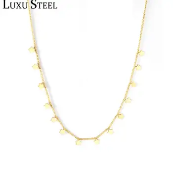 LUXUSTEEL Collars Choker Necklace 2020 Bijoux Female Accessores Gold Silver Color Pendant Necklace Stainless Steel Accessories
LUXUSTEEL Collars Choker Necklace 2020 Bijoux Female Accessores Gold Silver Color Pendant Necklace Stainless Steel Accessories