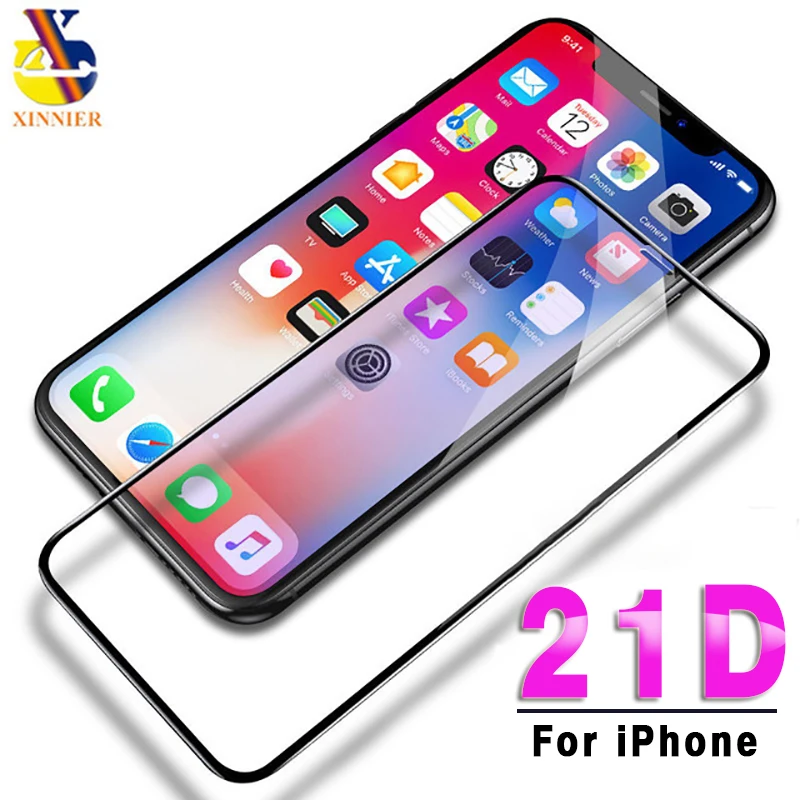 21D Protective Glass on For iPhone XR X XS MAX 6 6s 7 8 Plus Screen Protector full cover for iPhone XsMax Tempered Glas film
21D Protective Glass on For iPhone XR X XS MAX 6 6s 7 8 Plus Screen Protector full cover for iPhone XsMax Tempered Glas film