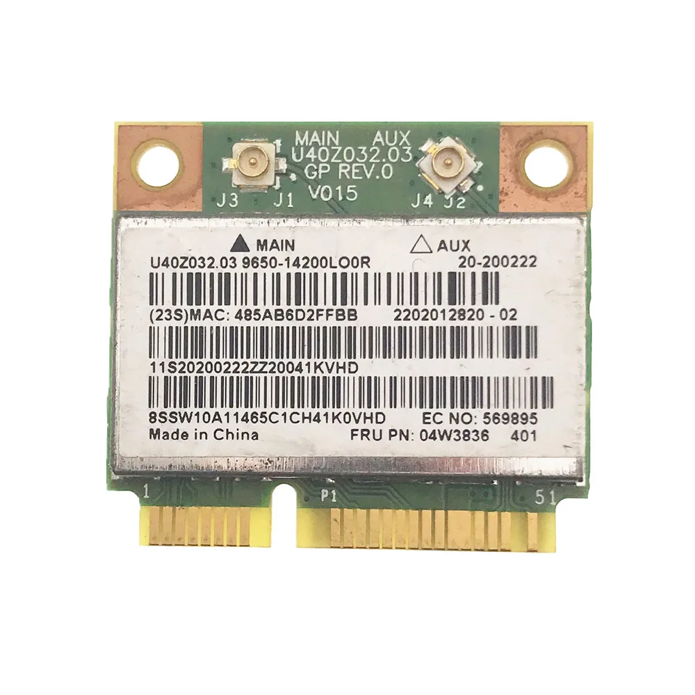 Беспроводная Wi-Fi-карта BCM943142HM BT4.0 04W3836 для Lenovo G400, G410, G500, G510, G405, G505, E431, E531
Беспроводная Wi-Fi-карта BCM943142HM BT4.0 04W3836 для Lenovo G400, G410, G500, G510, G405, G505, E431, E531