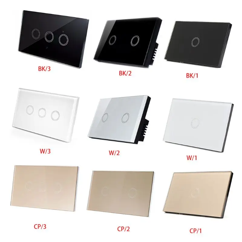 LED Light Touch Switch for Bulb US Standard Smart Home Wall Panel 1/2/3 Gang 94PC
LED Light Touch Switch for Bulb US Standard Smart Home Wall Panel 1/2/3 Gang 94PC