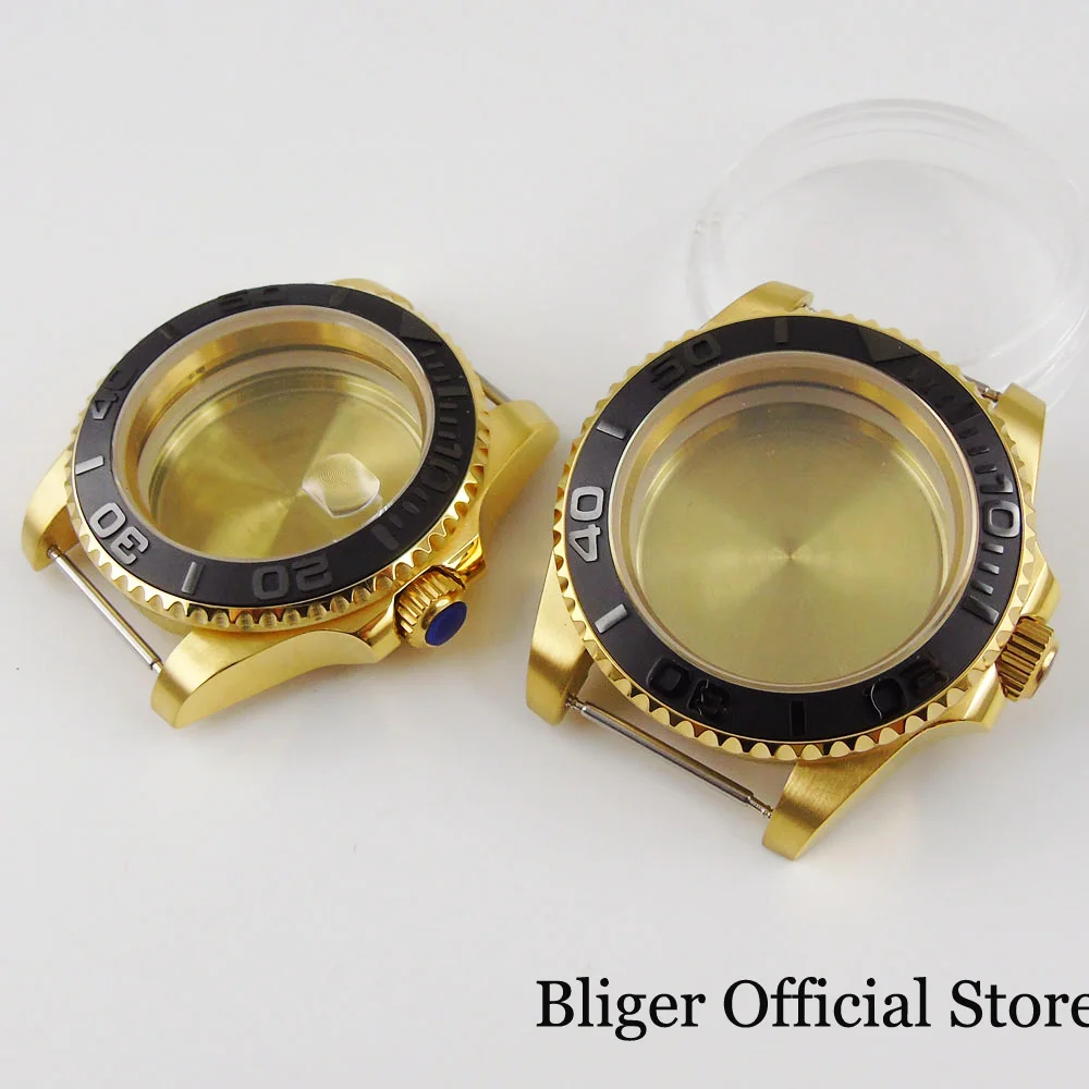 Whole Gold Coated 40mm Watch Case for NH35 NH36 Sapphire Glass without Magnifier Brushed Insert Mental Back
Whole Gold Coated 40mm Watch Case for NH35 NH36 Sapphire Glass without Magnifier Brushed Insert Mental Back