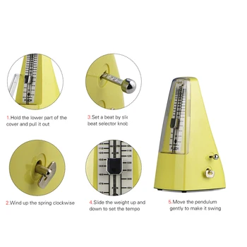 New FLEOR Universal Pyramid Mechanical Metronome for Guitar Violin Bass Drum Musical Instrument Practice Tool 7 Colors Available
New FLEOR Universal Pyramid Mechanical Metronome for Guitar Violin Bass Drum Musical Instrument Practice Tool 7 Colors Available