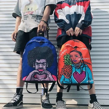 Hot Sale Printed Backpack Female 2020 New Street Trend Personality Hip Hop Schoolbag Male Student Large Capacity Travel Bag
Hot Sale Printed Backpack Female 2020 New Street Trend Personality Hip Hop Schoolbag Male Student Large Capacity Travel Bag