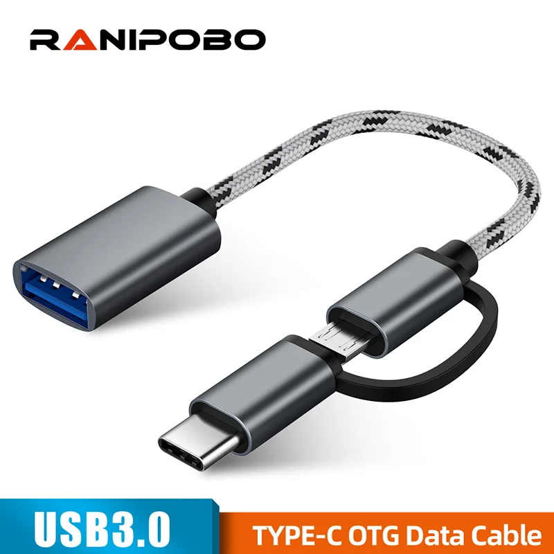 2 in 1 Micro USB Male Type C Male To USB 3.0 Interface Female OTG Adapter Cable Fast Transfer Data Cable For Android Samsung S8
2 in 1 Micro USB Male Type C Male To USB 3.0 Interface Female OTG Adapter Cable Fast Transfer Data Cable For Android Samsung S8