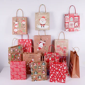 12pcs Christmas Gift Bags Santa Christmas Socks Kraft Paper Bag Christmas Decorations for Home Party Favor Box navidad 2020 
12pcs Christmas Gift Bags Santa Christmas Socks Kraft Paper Bag Christmas Decorations for Home Party Favor Box navidad 2020
