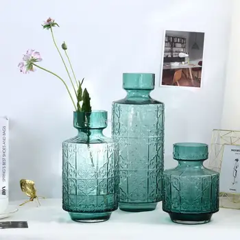 AMERICAN RETRO RELIEF GLASS VASE DECORATION LIVING ROOM DINING TABLE FLOWER ARRANGEMENT TRANSPARENT BLUE HYDROPONIC FLOWER
AMERICAN RETRO RELIEF GLASS VASE DECORATION LIVING ROOM DINING TABLE FLOWER ARRANGEMENT TRANSPARENT BLUE HYDROPONIC FLOWER