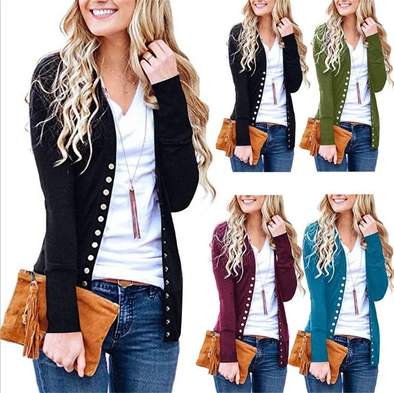 Women Coat Patchwork Design Button Decor V-Neck Long Sleeve Solid Color Top Elegant Office Lady Autumn Slim Shirts
Women Coat Patchwork Design Button Decor V-Neck Long Sleeve Solid Color Top Elegant Office Lady Autumn Slim Shirts