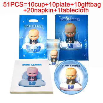 Boss Baby Birthday Theme Party Supply Tableware Set Birthday Party Gift Bags Kids Cups Plates Baby Boss Decoration Supplies Set 
Boss Baby Birthday Theme Party Supply Tableware Set Birthday Party Gift Bags Kids Cups Plates Baby Boss Decoration Supplies Set
