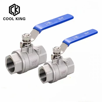 CK 1/4”-2-1/2” High quality BSPT Female Stainless Steel SS304 2P Full Port Ball Valve with Vinyl Handle Thread Valves DN8-DN50 
CK 1/4”-2-1/2” High quality BSPT Female Stainless Steel SS304 2P Full Port Ball Valve with Vinyl Handle Thread Valves DN8-DN50
