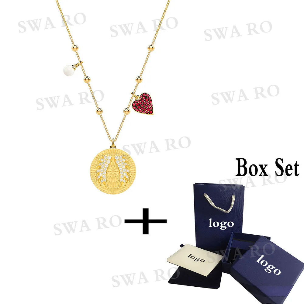 SWA 2019 New LUCKY GODDESS WINGS Round Angel Wings Necklace Female Original 1:1 Crystal Gives Girlfriend the Best Choice Gift 
SWA 2019 New LUCKY GODDESS WINGS Round Angel Wings Necklace Female Original 1:1 Crystal Gives Girlfriend the Best Choice Gift