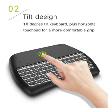 Color Changing Glow English Russian 2.4GHz Wireless Mini Keyboard Air Mouse Touchpad Controller for Android TV BOX
Color Changing Glow English Russian 2.4GHz Wireless Mini Keyboard Air Mouse Touchpad Controller for Android TV BOX