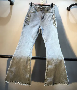 Spring Cowboy Clothing Women Loose Jeans Trousers Industrial Diamond High-waisted Elasticity Capri Jeans Womans Jeans Streetwear
Spring Cowboy Clothing Women Loose Jeans Trousers Industrial Diamond High-waisted Elasticity Capri Jeans Womans Jeans Streetwear