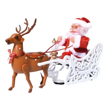 Elk sleigh Santa Claus doll with music electric universal car toy New Year Gifts
Elk sleigh Santa Claus doll with music electric universal car toy New Year Gifts
