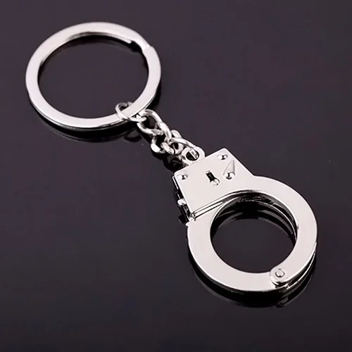 1PC Metal Keychain Holder Simulation Handcuffs model Car Key Chain Ring For Best Gift | Украшения и аксессуары