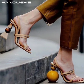 Nude Women Gladiator Sandals Summer Formal Dress Pumps Yellow Ball Block High Heels Sandalias Femme Ladies Valentine Shoes
Nude Women Gladiator Sandals Summer Formal Dress Pumps Yellow Ball Block High Heels Sandalias Femme Ladies Valentine Shoes