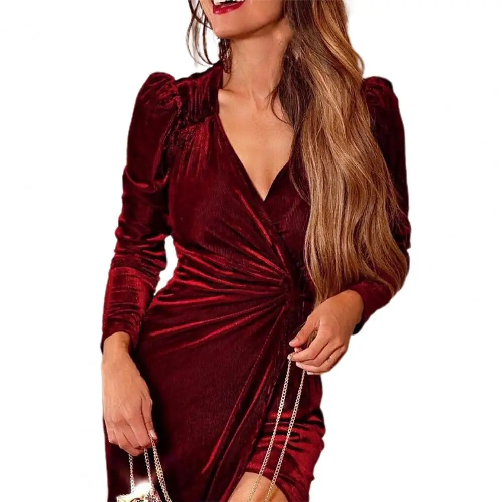 Popular Party Dress Long Sleeve Breathable Mini Dress Velvet Bodycon Mini Dress
Popular Party Dress Long Sleeve Breathable Mini Dress Velvet Bodycon Mini Dress