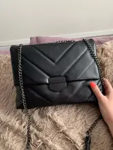 Bolso cruzado informal con cadena de hilo para mujer, Bolso de hombro Simple de diseñador a la moda, bolsos de PU, bolsos de mensajero de piel