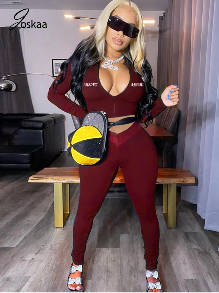 Joskaa Fall and Winter New Women's Lucky Label Printed Sexy V-Shaped Waist of Trousers Bodycon Sexy Two-Piece Suit Matching Sets
Joskaa Fall and Winter New Women's Lucky Label Printed Sexy V-Shaped Waist of Trousers Bodycon Sexy Two-Piece Suit Matching Sets