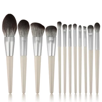 12pcs Professional Makeup Brushes Full Set Grey Paint Solid Wood Handle Foundation Powder Blusher Eye Brow Make up Brush Tools
12pcs Professional Makeup Brushes Full Set Grey Paint Solid Wood Handle Foundation Powder Blusher Eye Brow Make up Brush Tools