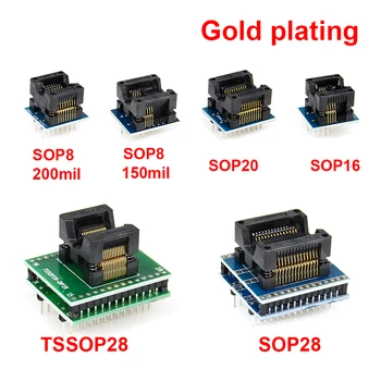 6PCS Adapters Socket Kit SOP28+SOP20+SOP16+SOP8150mil/200mil+TSSOP48 Adapter for TL866CS TL866A TL866Il PLUS RT809H Programmer
6PCS Adapters Socket Kit SOP28+SOP20+SOP16+SOP8150mil/200mil+TSSOP48 Adapter for TL866CS TL866A TL866Il PLUS RT809H Programmer