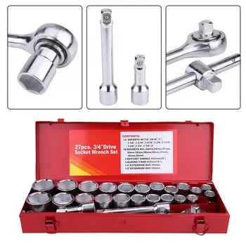 27pcs 3/4" Drive Metric & Imperial Wrench Socket Set for Car Truck Caravan spanner wrench Set
27pcs 3/4" Drive Metric & Imperial Wrench Socket Set for Car Truck Caravan spanner wrench Set