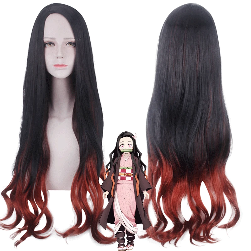 100Cm Length Black And Orange Color Cosplay Wig Anime Demon Slayer:Kimetsu no Yaiba Kamado Nezuko Wig Long Curls Hairstyle
100Cm Length Black And Orange Color Cosplay Wig Anime Demon Slayer:Kimetsu no Yaiba Kamado Nezuko Wig Long Curls Hairstyle